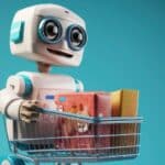 robot qui fait du shopping